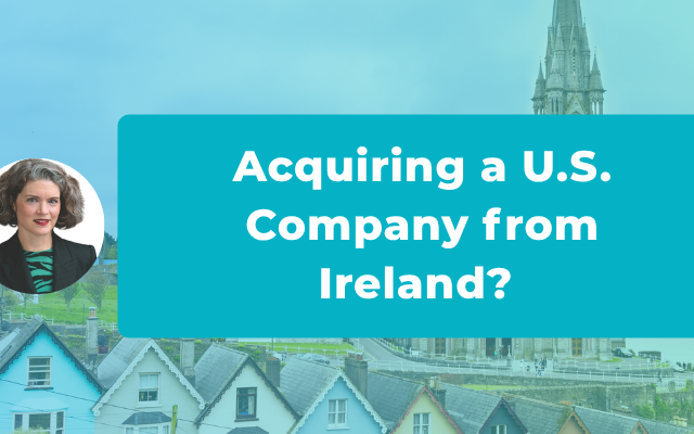 You Are Acquiring a U.S. Company from Ireland. Does the Managing Director Need an E-2, an L-1, or Something Else?